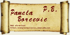 Pamela Borčević vizit kartica